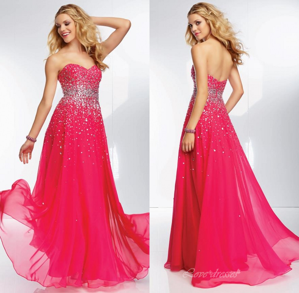 red backless evening gown