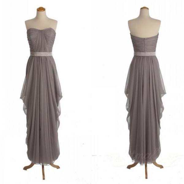 Backless A Belt Chiffon Bridesmaid Dress Evening Dresses Long Prom