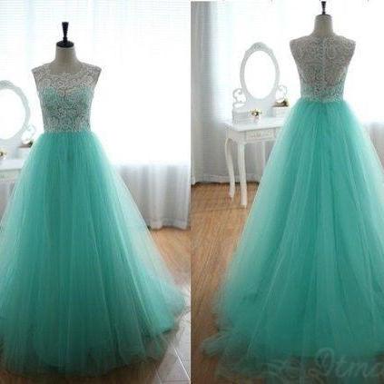 Lace Long Prom Dress Cap S..
