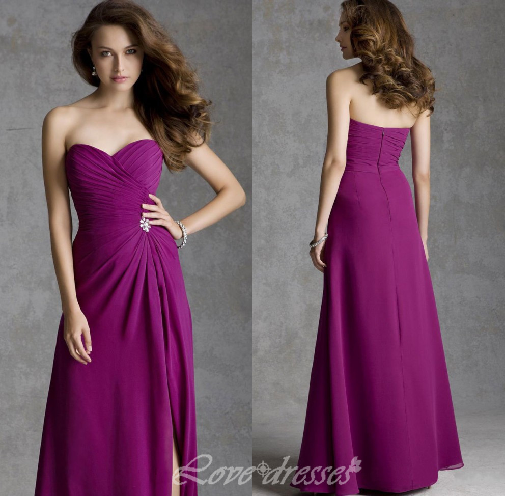 Sexy Long Prom Evening Party Dress Sweetheart Collar Graduation Gown